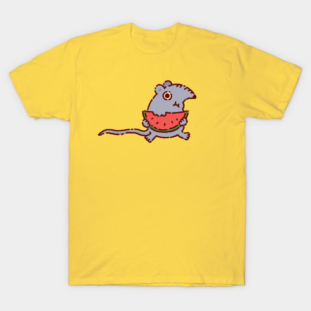 Rat with a watermelon T-Shirt by Tinyarts